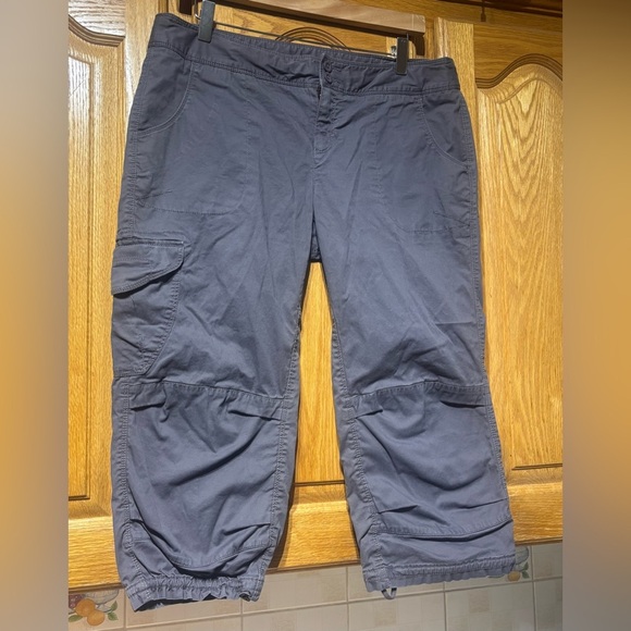 The North Face TNF Women's Dark Gray Capri Hiking Trail Cargo Pants Size 12 EUC - Picture 4 of 10